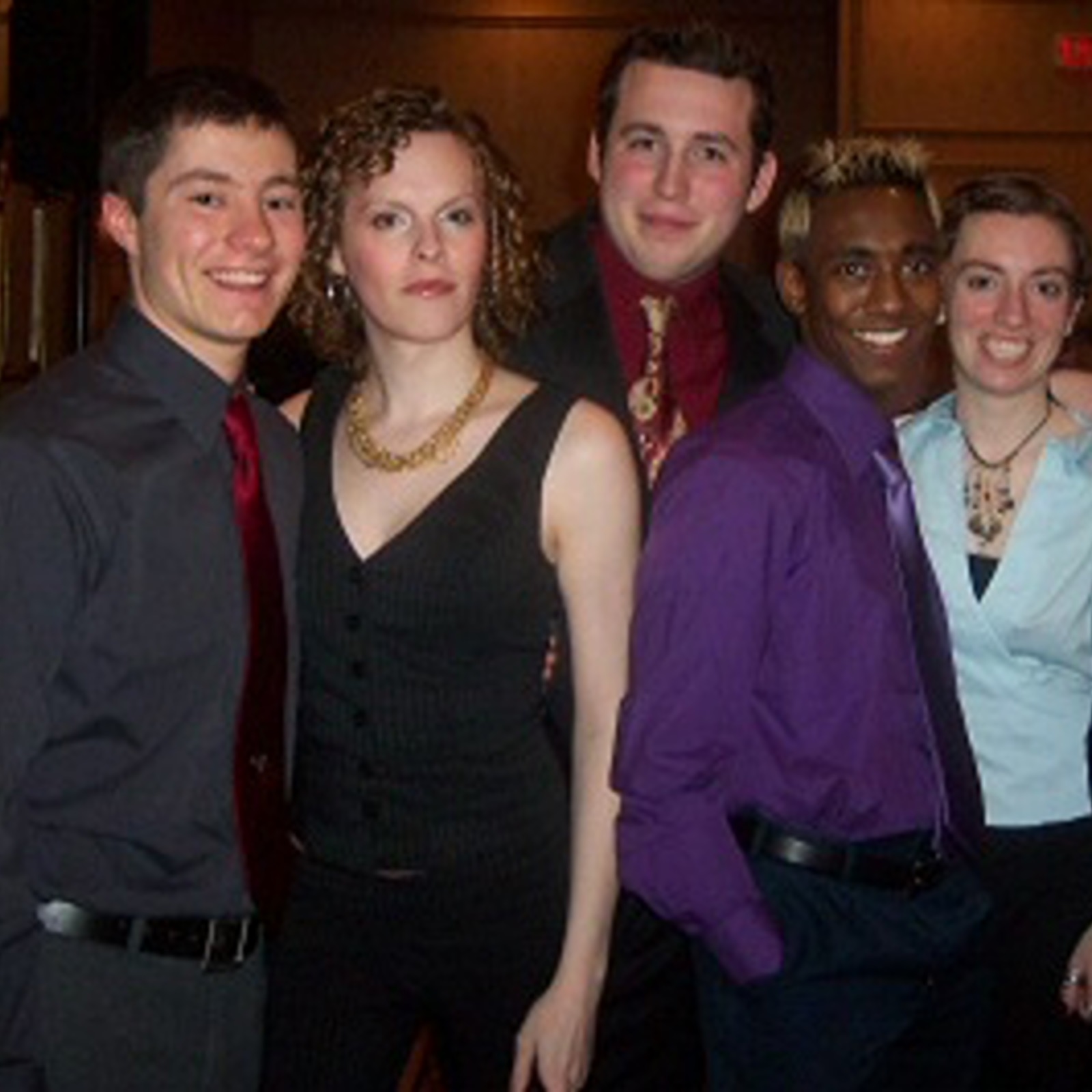 Young Danni with fellow activists during early advocacy work